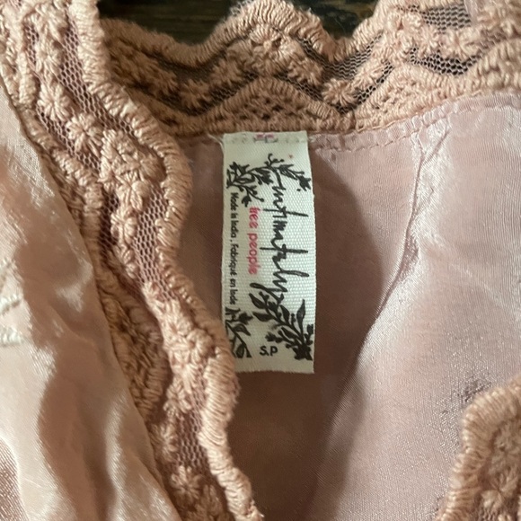 Free People Jenna Embroidered Cami In Pale Rose small - Picture 10 of 10